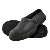 Comfort Grip Black Microfibre Perforated Safety Shoes